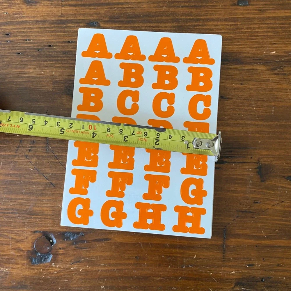 Creative Memories Orange Alphabet Letter Stickers Scrapbooking 4 Sheets A-Z